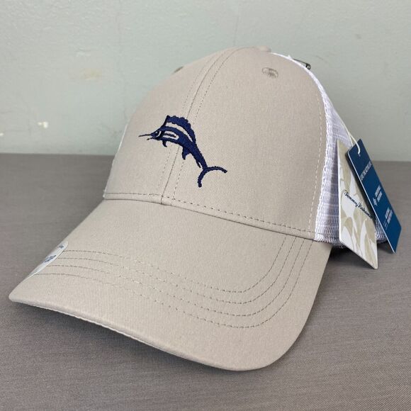 Tommy Bahama hat unisex one size brown snap back mesh active sweatband cap - Picture 1 of 9